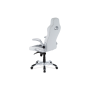 kancelárska stolička, koženka biela/sivá