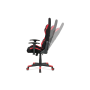 kancelárska stolička, červená látka, hojdací mech, kríž plast