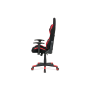 kancelárska stolička, červená látka, hojdací mech, kríž plast