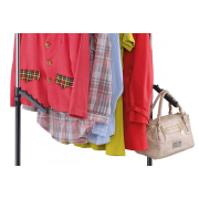 stojan na šaty, farba čierna / chrom