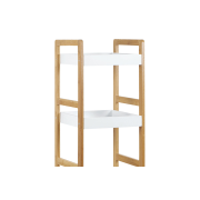 5-POLICA, BAMBUS LAKOVANÝ, POLICA - BIELA  MDF