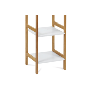 5-POLICA, BAMBUS LAKOVANÝ, POLICA - BIELA  MDF