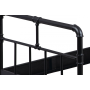 metal bed without the slats, mattress size 200x90, black powder coating