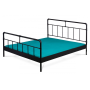 metal bed, without the slats, mattress size 200x180, black powder coating