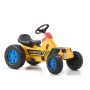 Šliapací traktor G21 Classic s čelným nosičom žlto / modrý