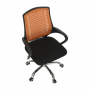 Kancelárske kreslo, oranžová/čierna/chróm, IMELA TYP 2