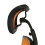 Kancelárske kreslo, oranžová/čierna/chróm, IMELA TYP 1
