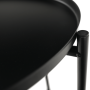 Príručný stolík s odnímateľnou táckou, čierna, TRIDER
