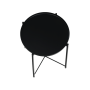 Príručný stolík s odnímateľnou táckou, čierna, TRIDER