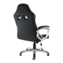 Kancelárske kreslo, ekokoža čierna/biela, LOTAR