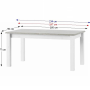 Rozkladací jedálenský stôl, biela, LIONA LM 88