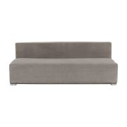 Rozkladacia pohovka, látka sivohnedá taupe, FERIHA
