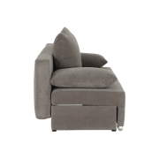 Rozkladacia pohovka, látka sivohnedá taupe, FERIHA