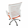 Kancelárske kreslo, biela/oranžová, CAGE