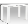 Jedálenský stôl, biela vysoký lesk HG, ASPER  NEW TYP 2
