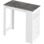Barový stôl, biela/betón, AUSTEN