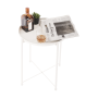 Príručný stolík s odnímateľnou táckou, biela, TRIDER