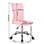 Kancelárska stolička, ružová, IDORO