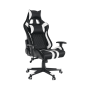 Kancelárske/herné kreslo s RGB podsvietením, čierna/biela/farebný vzor, ZOPA