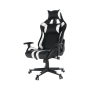 Kancelárske/herné kreslo s RGB podsvietením, čierna/biela/farebný vzor, ZOPA