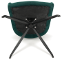 Otočná stolička, zelená Velvet látka/čierna, VELEZA