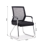 Moderná stolička, čierna sieťovina/chróm, SARIS