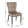 Dizajnová jedálenská stolička, béžová Velvet látka, EPONA