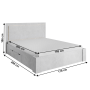 Manželská posteľ 160x200cm, úložný priestor, sivý betón, ALDEN