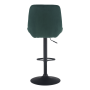 Barová stolička, tmavozelená Velvet látka, CHIRO
