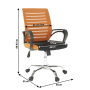 Kancelárska stolička, oranžová/čierna, LIZBON NEW