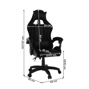 Kancelárske/herné kreslo s RGB LED podsvietením, čierna, MAFIRO