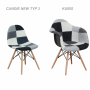 Jedálenská stolička, čierna/biela/sivá, CANDIE NEW TYP 3