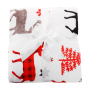 Obojstranná baránková deka, biela, zimný motív, 150x200, ANIME