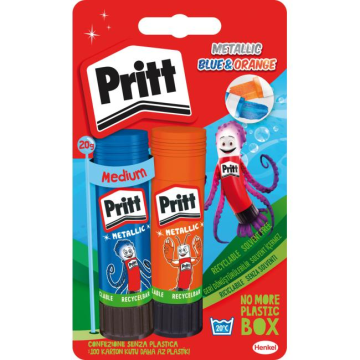 Lepiaca tyčinka Pritt Glue Sticks 2x20g Metallic Color (Orange and Blue)