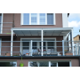 hliníková pergola LANITPLAST WALL 43 biela + opál PC