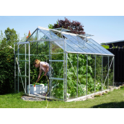 skleník VITAVIA URANUS 9900 číre sklo 3 mm strieborný