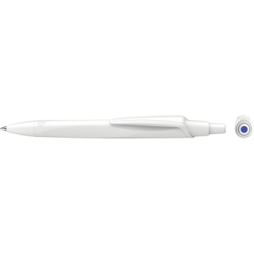 Guľôčkové pero Schneider Reco biele  s modrou náplňou