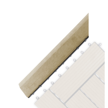 Prechodová lišta G21 Cumaru pro WPC dlaždice, 38,5 x 7,5 cm rohová (levá)