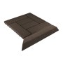 Prechodová lišta G21 Indický teak pro WPC dlaždice, 38,5 x 7,5 cm rohová (levá)