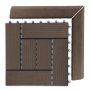 Prechodová lišta G21 Indický teak pro WPC dlaždice, 38,5 x 7,5 cm rohová (levá)