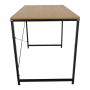 Písací stôl, dub/čierna, 100x60 cm, MELLORA