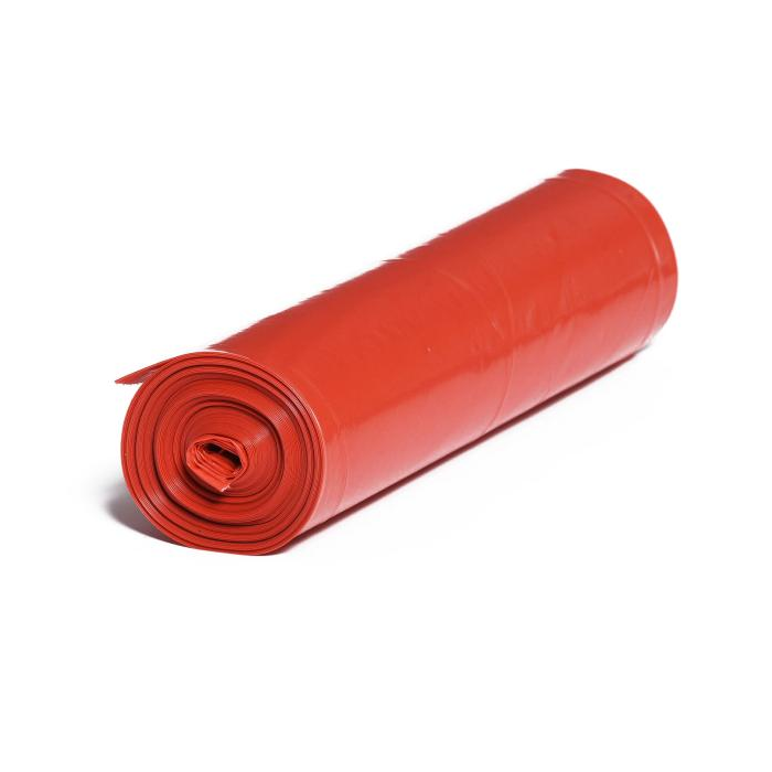 Vrecia zaväzovacie 60 ℓ, 30 mic., 60 x 70 cm, LDPE červené (25 ks)