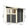 drevený domček KARIBU WANDLITZ 2 (73072) sivý LG3073