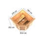 fínska sauna KARIBU AMELIA 1 (66747) LG3045