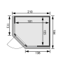 fínska sauna KARIBU AMELIA 1 (66747) LG3045