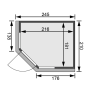 fínska sauna KARIBU AMELIA 3 (66765) LG3046