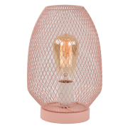 Stolná lampa, kov/ružová, ANLEY