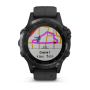 GARMIN Fénix 5 Plus Sapphire Black/Black band