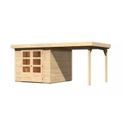drevený domček KARIBU ASKOLA 3,5 + prístavok 240 cm (77716) natur LG3186
