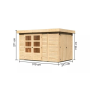 drevený domček KARIBU RETOLA 3 (82954) natur LG3372